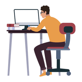 Man computer clipart