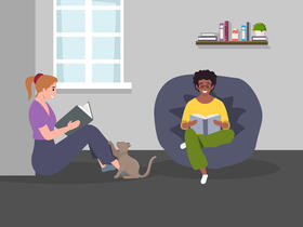 Reading book time vector
