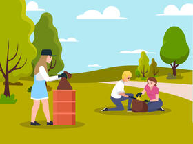 Student Community service vector