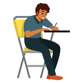 Boy studying clipart