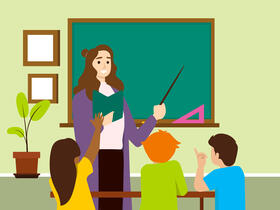 Teaching kids vector
