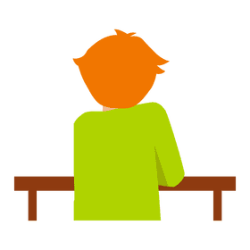 Boy back view clipart