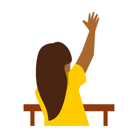 Girl asking question clipart