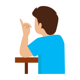 Little boy back view clipart