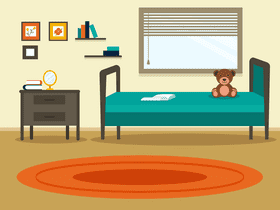 Woman bedroom vector
