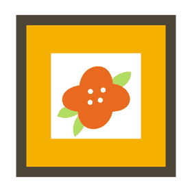 Floral picture frame clipart