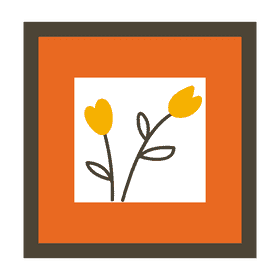 Flower picture frame clipart