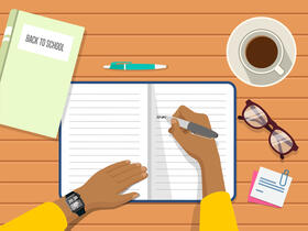 Writing homework vector