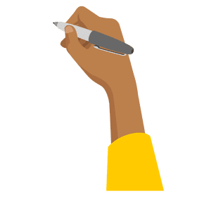 Hand holding pen clipart