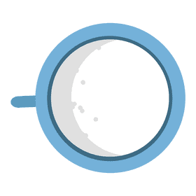 Milk glass top view clipart