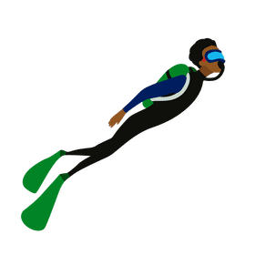 Man scuba diving clipart