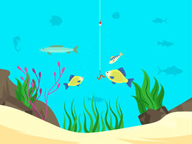 Fish eating bait vector