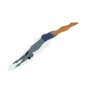 Man diving to the sea clipart