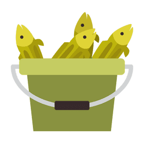 Fish bucket clipart