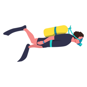 Man diving clipart
