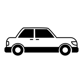 Model vehicle drawing black and white clipart