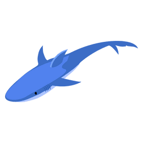 Shark swimming clipart
