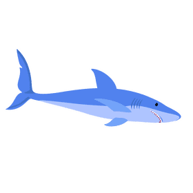 Swimming shark clipart