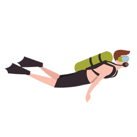Man diving clipart