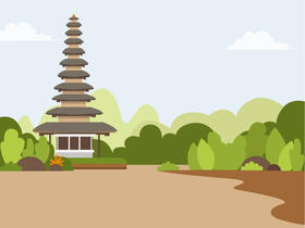 Bali temple vector