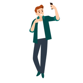 Man selfie clipart