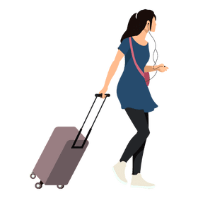 Woman traveller clipart