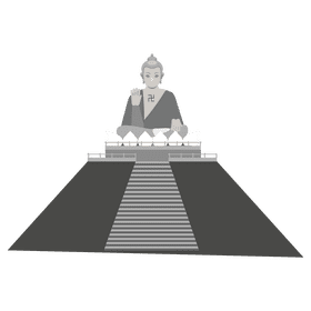 Buddha statue clipart