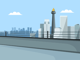 Jakarta view vector
