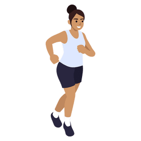Woman run clipart