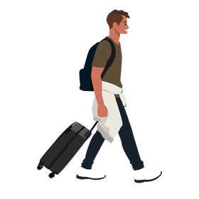 Man traveller clipart