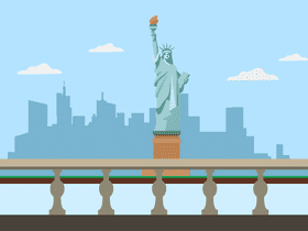 Liberty island vector