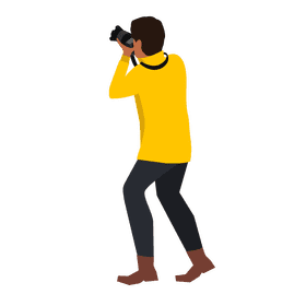 Man taking picture clipart