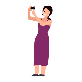 Woman selfie clipart