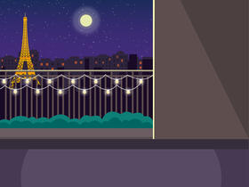 Paris at rooftop vector