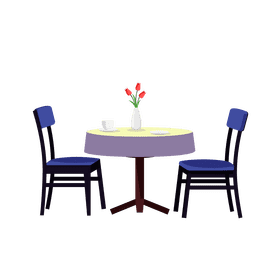 Dinner table clipart
