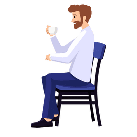 Man sit clipart