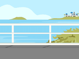 Santorini lake vector