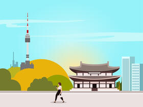 Seoul korea vector