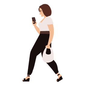 Woman walk clipart