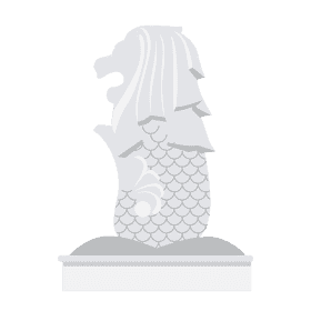 Merlion statue clipart