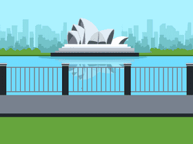 Sydney opera house park vector