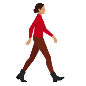 Woman walk clipart