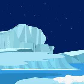 Alaska at night vector