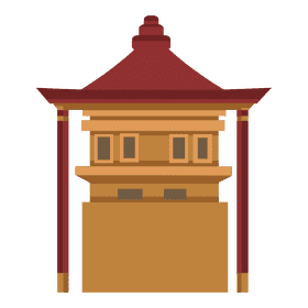 Great china temple clipart