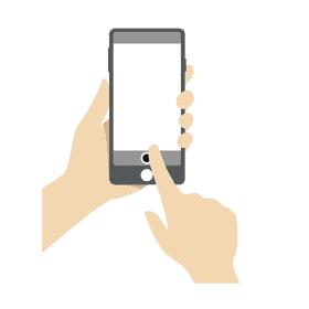 Hand holding phone clipart