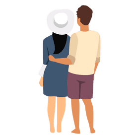 Couple from back clipart