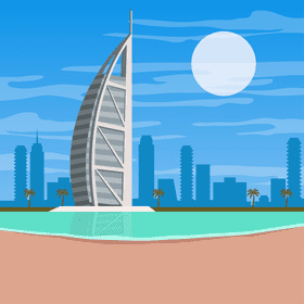 Dubai view vector
