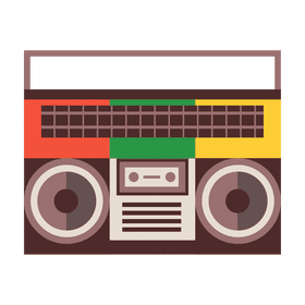 Jamaican radio player clipart