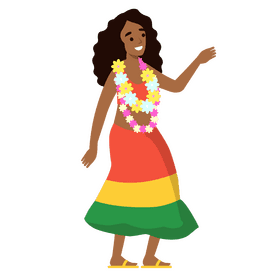 Jamaican woman dancing clipart