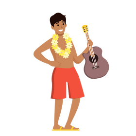 Man playing guitar clipart